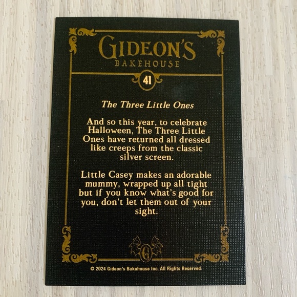 Gideon’s Bakehouse trading card #41, Casey  series 2, new - Picture 2 of 2